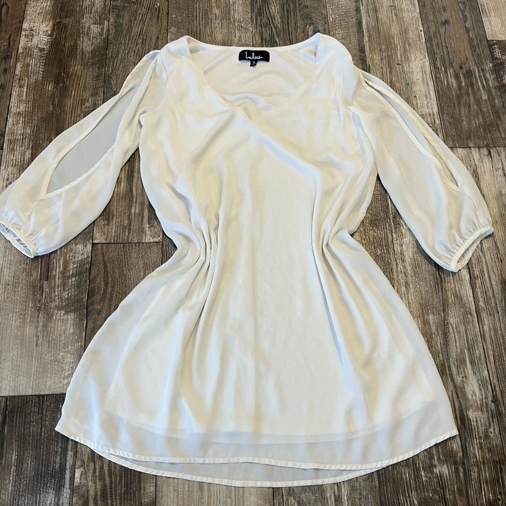Ivory Long Sleeve Dress